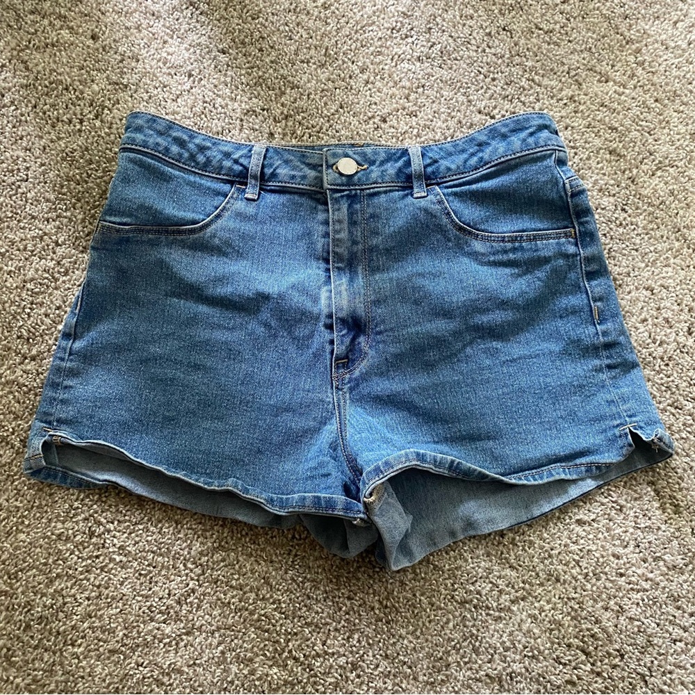 Denim high waisted shorts H&M